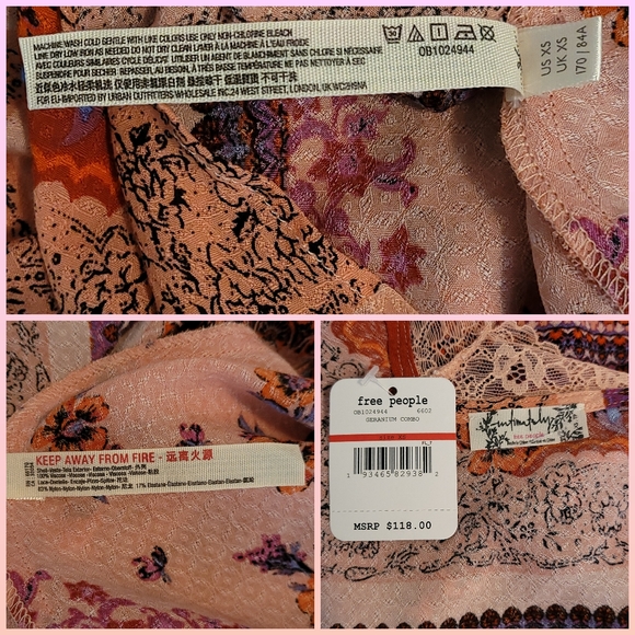 ❌️SOLD❌️Free People Geranium Combo Dress - XS - Picture 15 of 15